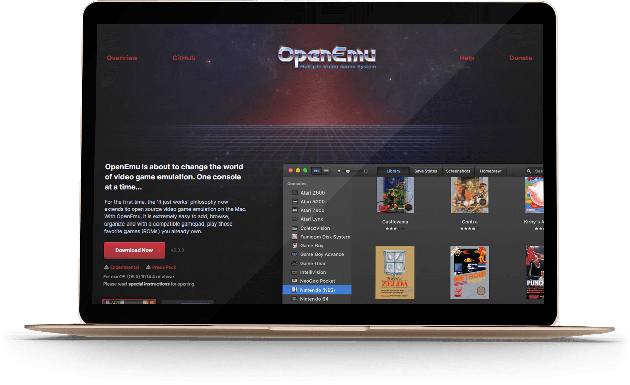 OpenEMU.org - Um emulador multiplataformas exclusivo de macOS.